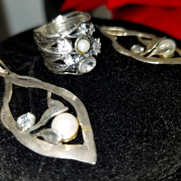 Earrings & Ring Isreali 926 - Picture 1 of 4